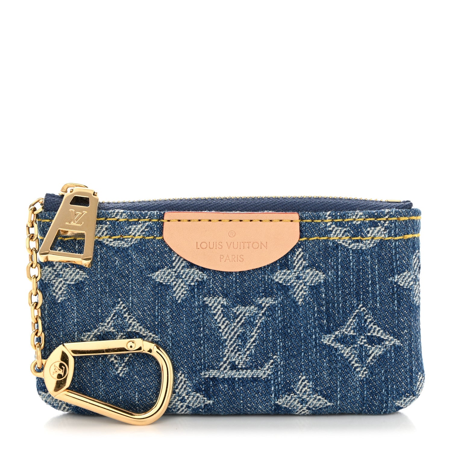 Louis Vuitton Monogram Denim Key Pouch Denim Blue 1 of 7
