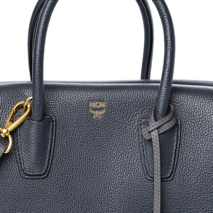 MCM Grained Calfskin Medium Milla Tote Phantom Grey 11 of 11