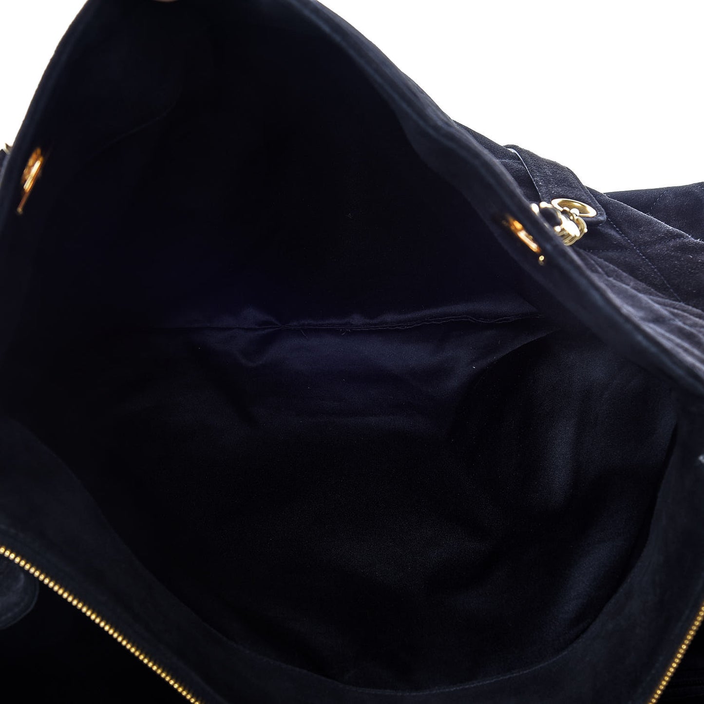 Suede Quilted XL Weekender Bag Black