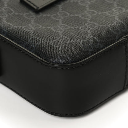 Gucci GG Supreme Monogram Appia Calfskin Web Small Camera Messenger Bag Black Grey 12 of 12
