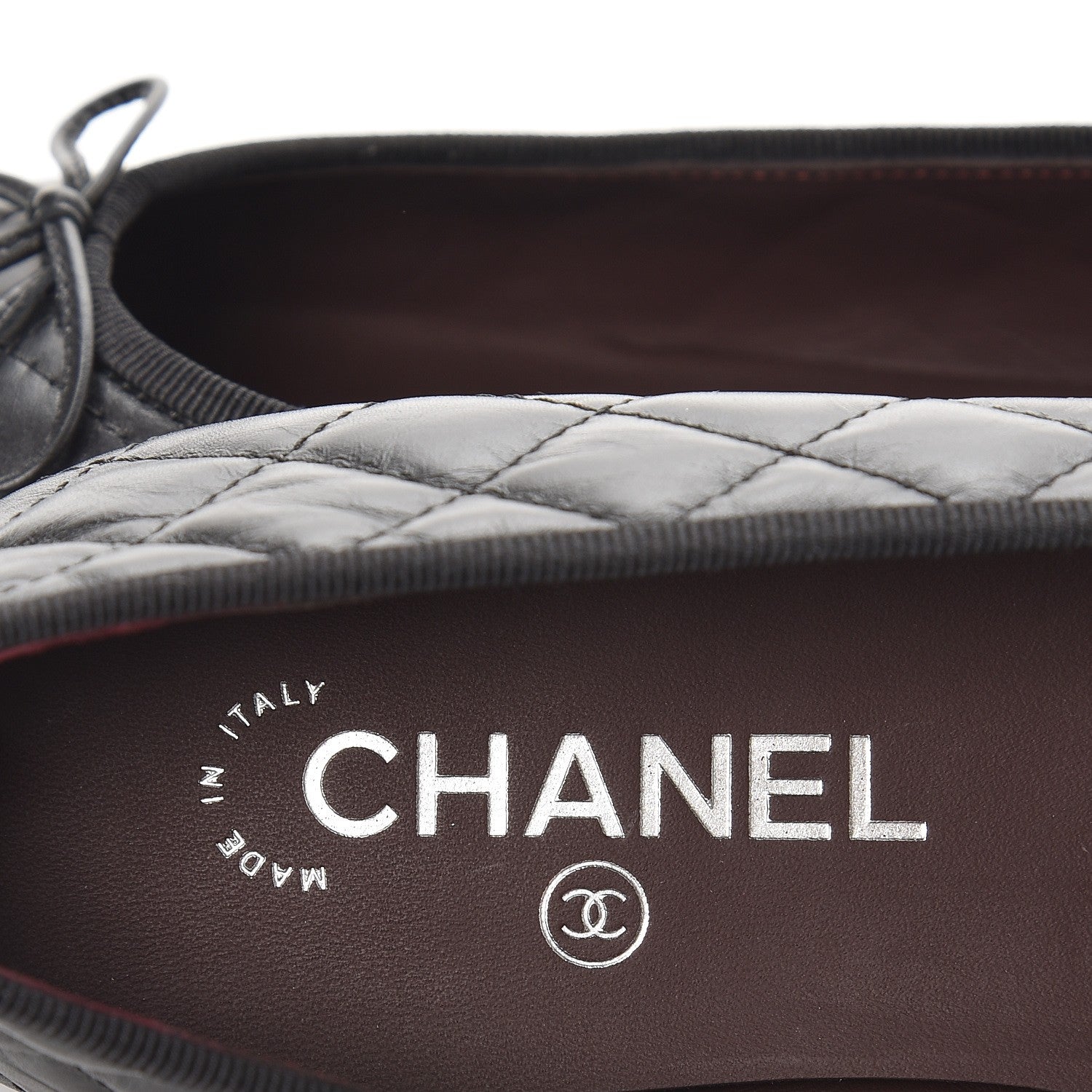 Chanel Aged Calfskin Quilted Cap Toe Ballerina Flats 40.5 Black 8 of 9