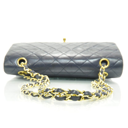 Chanel Lambskin Quilted Medium Double Flap Navy 5 of 11