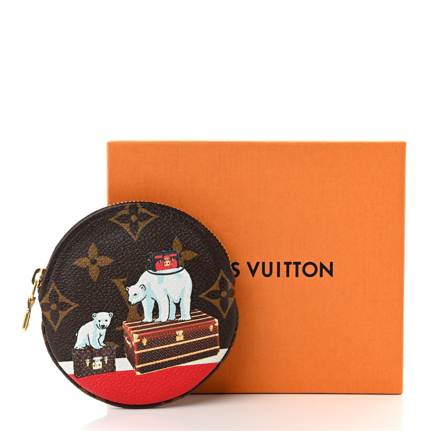 Monogram 2017 Christmas Animation Round Coin Purse