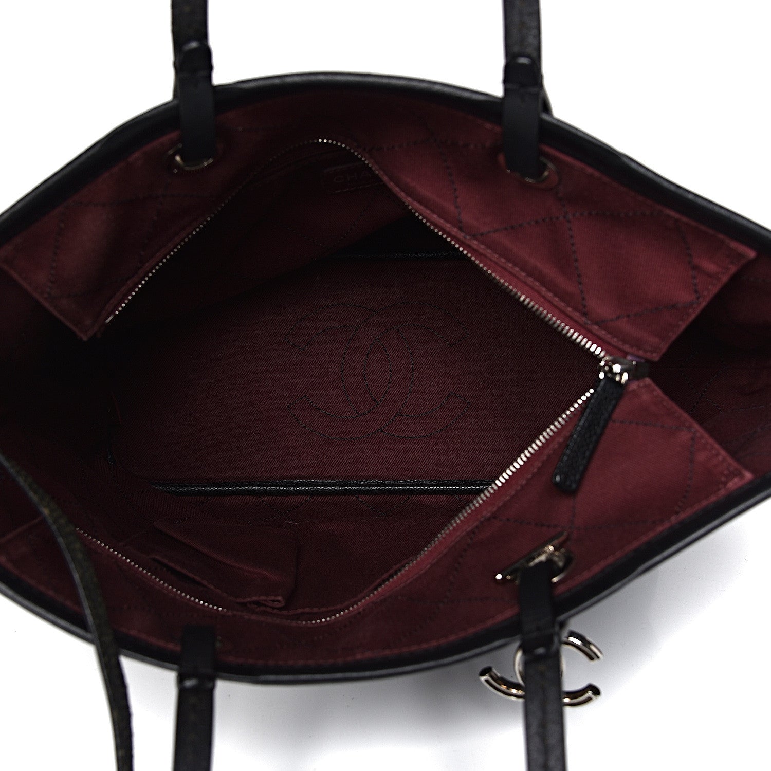 Chanel Grained Calfskin Shopping Fever Tote Black 6 of 11