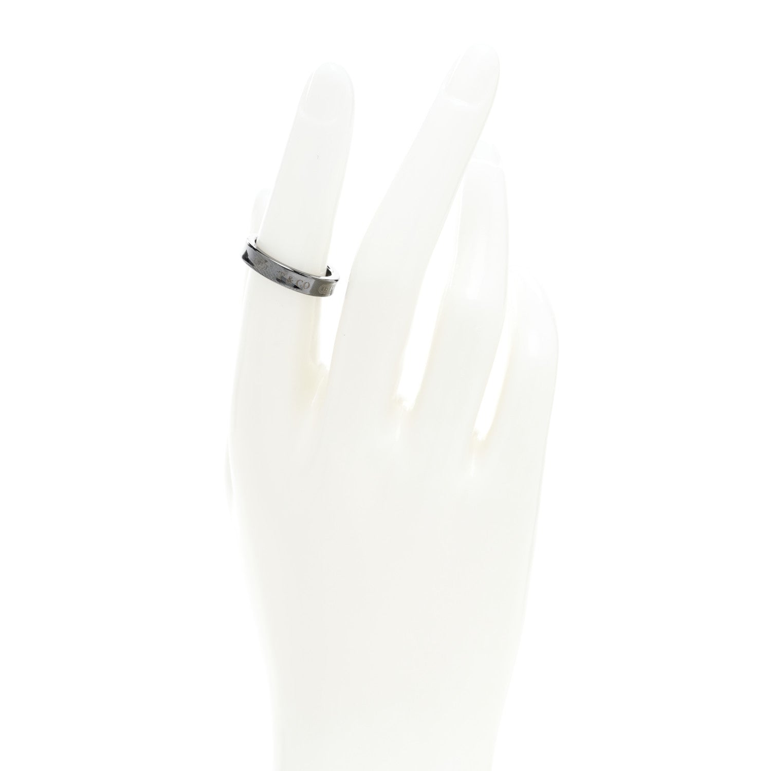 Tiffany Titanium 1837 Narrow Band Ring 52 6 2 of 4