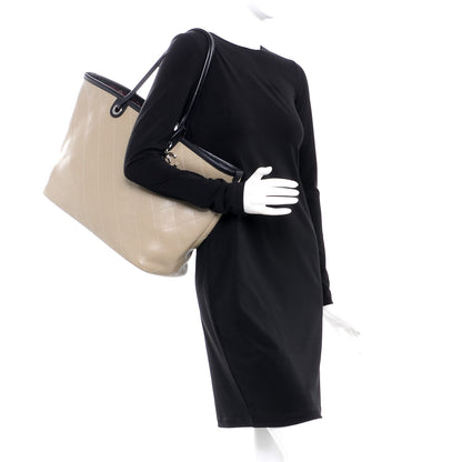 Chanel Grained Calfskin Large Shopping Fever Tote Beige 2 of 8