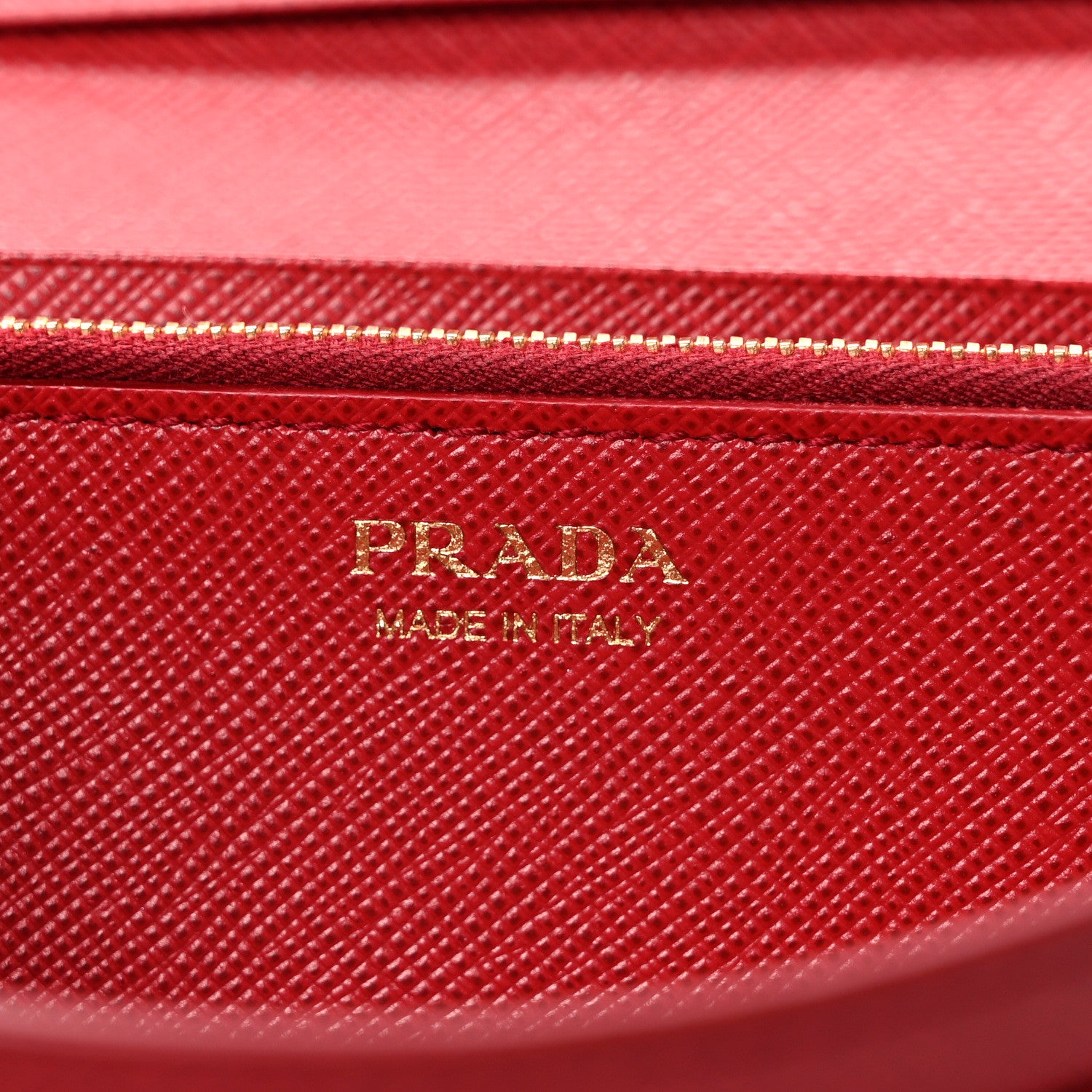 Prada Saffiano Monochrome Continental Wallet Fuoco 7 of 11