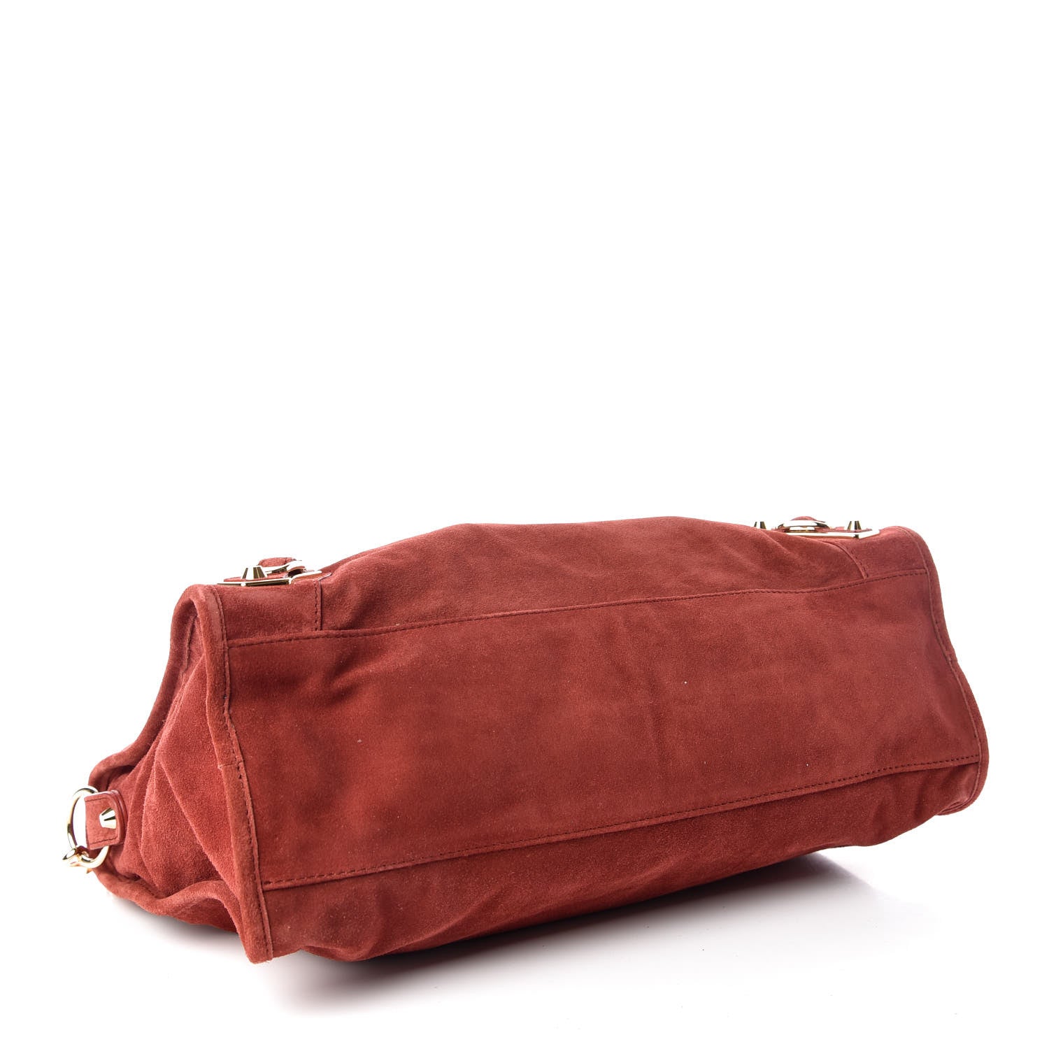 Balenciaga Baby Daim Suede Gold Metallic Edge Hardware City Bois De Rose Fonce 5 of 10