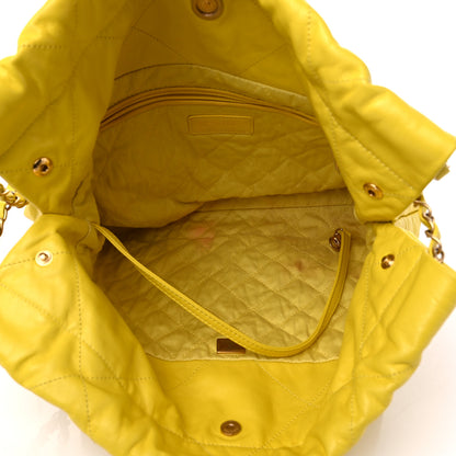 Chanel Shiny Calfskin Quilted Small Chanel 22 Yellow 5 of 14
