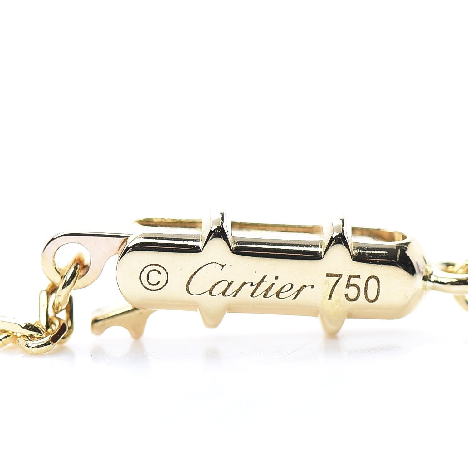 Cartier 18K Yellow Gold Diamond Hearts And Symbols Pendant Necklace 4 of 6