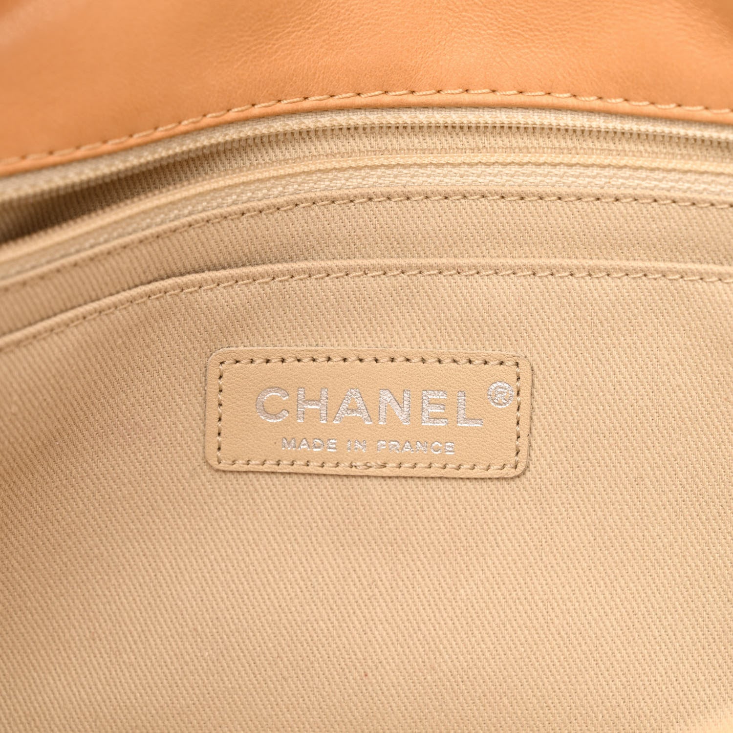 Chanel Lambskin Quilted Medium Icons Secret Label Flap Beige 6 of 15