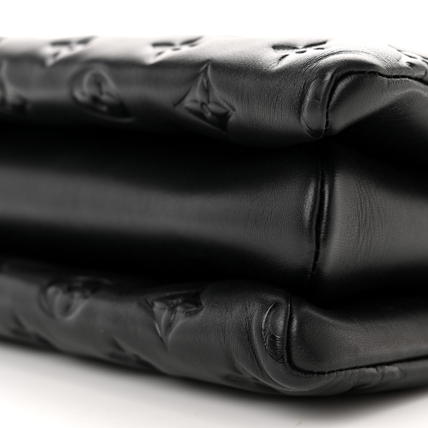 Louis Vuitton Lambskin Embossed Monogram Coussin PM Black 9 of 10