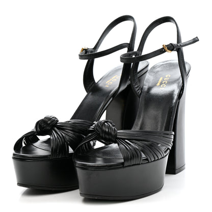 Gucci Malaga Kid Allie Platform Sandals 37 Black 4 of 13