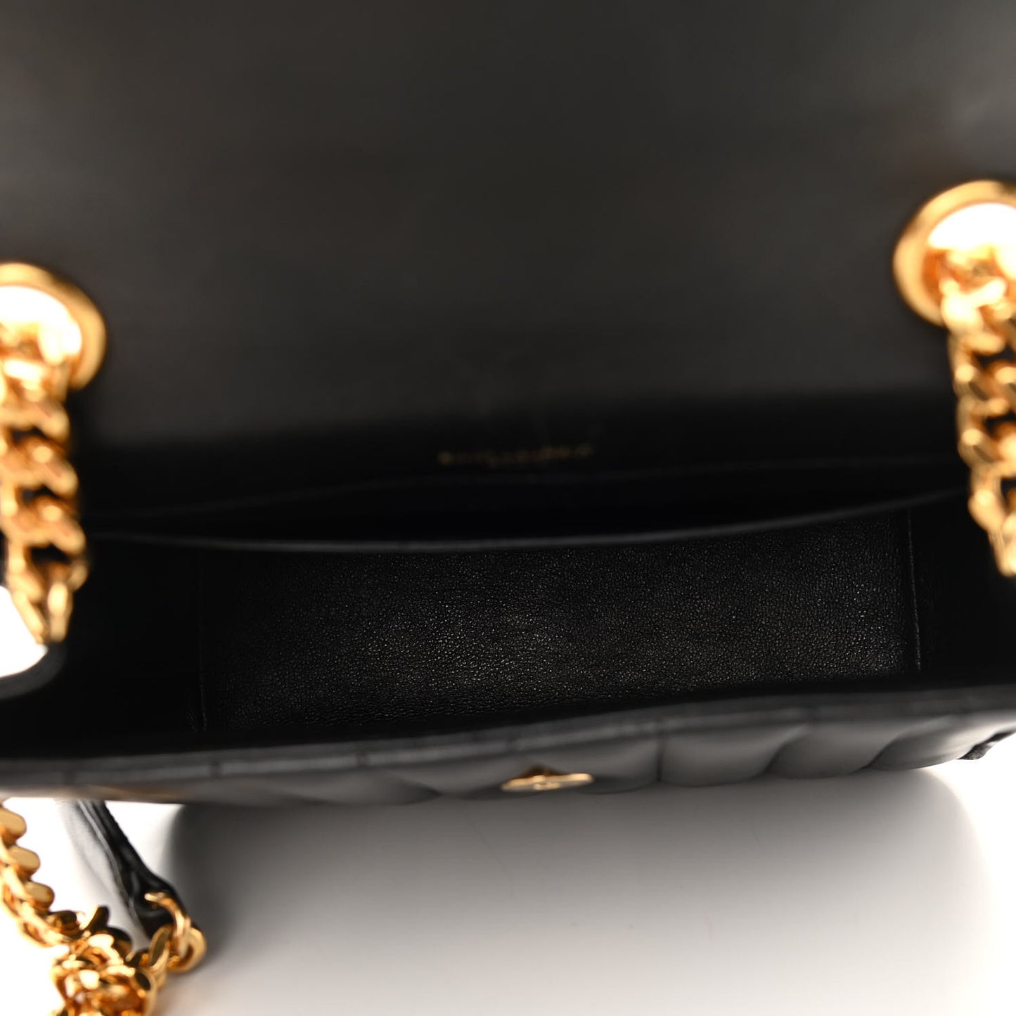 Lambskin Matelasse Monogram Medium Vicky Chain Bag Black