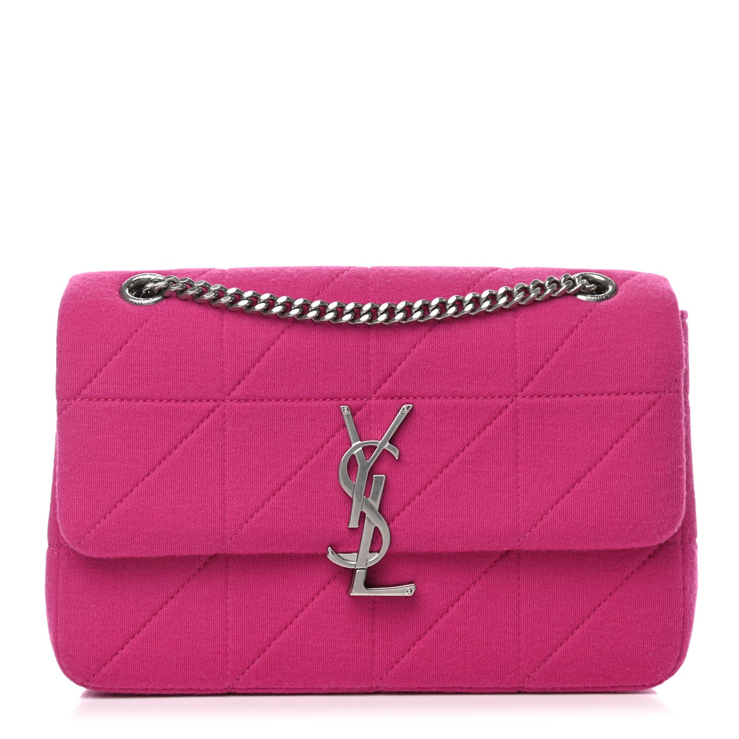 Jersey Wool Patchwork Monogram Medium Jamie Fuchsia
