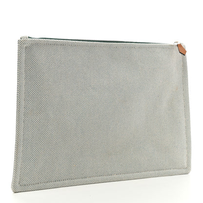 Hermes Toile H Electrique Flat Case Bleu Outremer Sapin 3 of 8