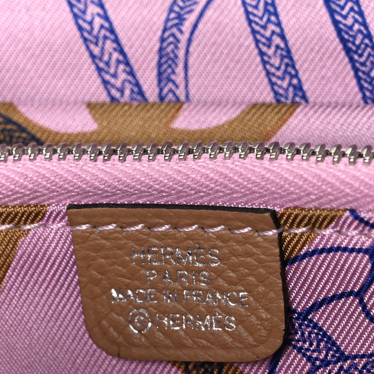Hermes Epsom Silk'in Compact Wallet Chai 6 of 7