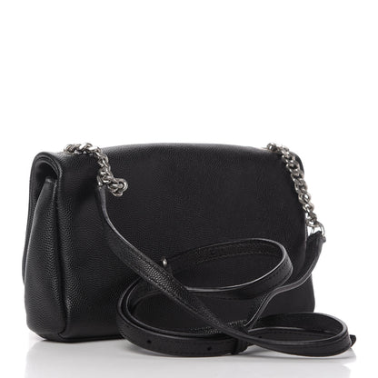 Saint Laurent Grain De Poudre Monogram Toy West Hollywood Fold-Over Bag Black 3 of 10