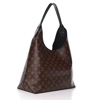 Louis Vuitton Monogram Flower Hobo Black 3 of 10