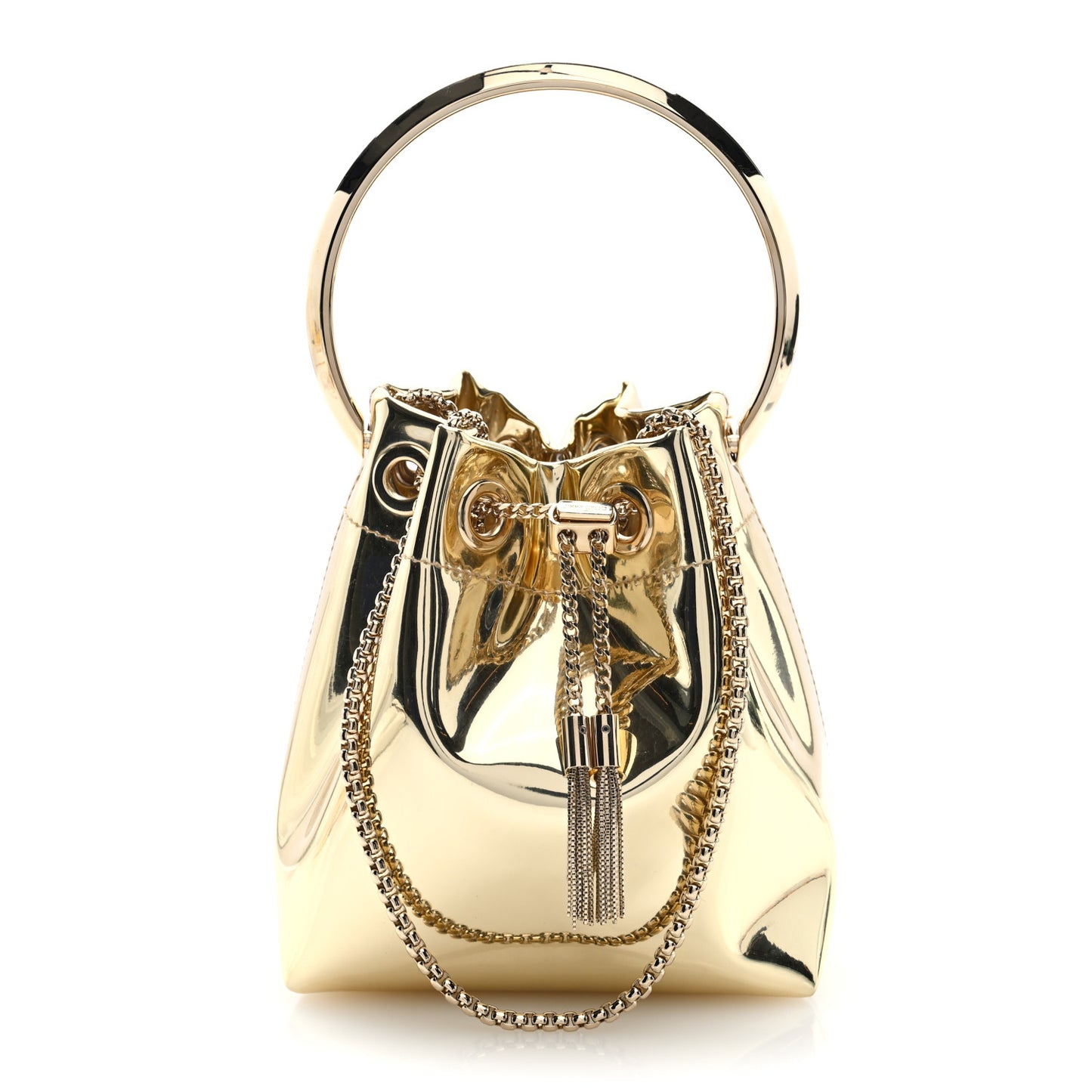 Metallic Patent Bon Bon Bag Gold