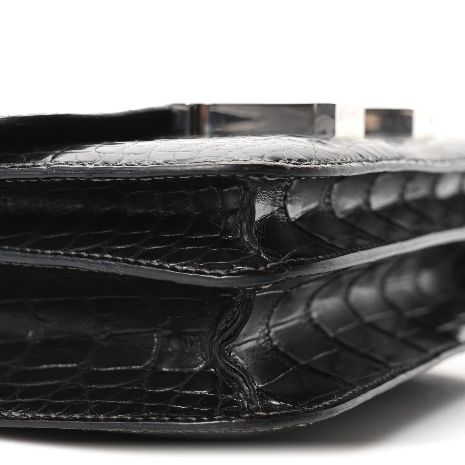 Hermes Shiny Alligator Constance 18 Black 8 of 9