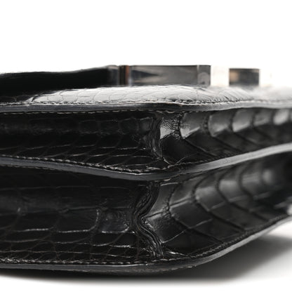 Hermes Shiny Alligator Constance 18 Black 8 of 9