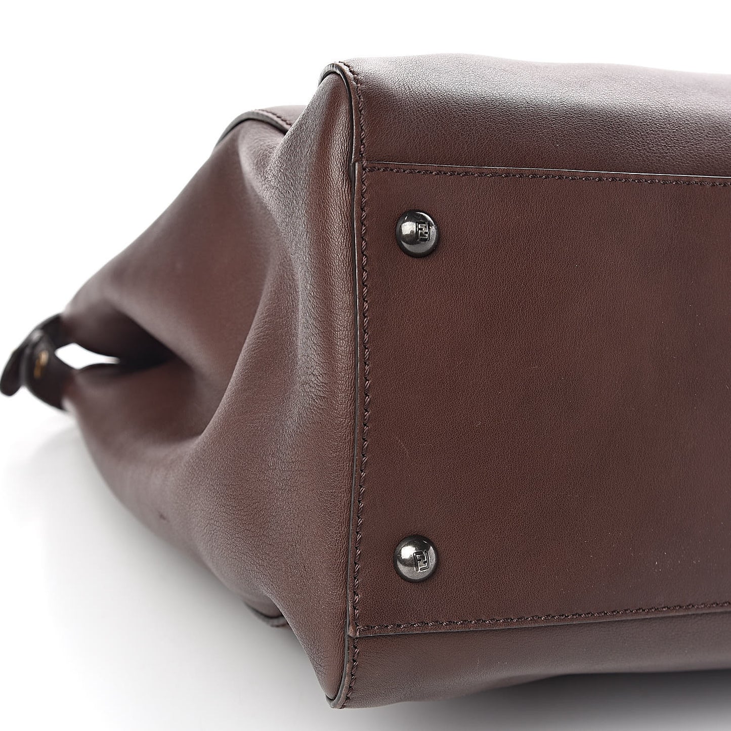 Vitello Zucca Large Peekaboo Iconic Satchel Marrone Tobacco