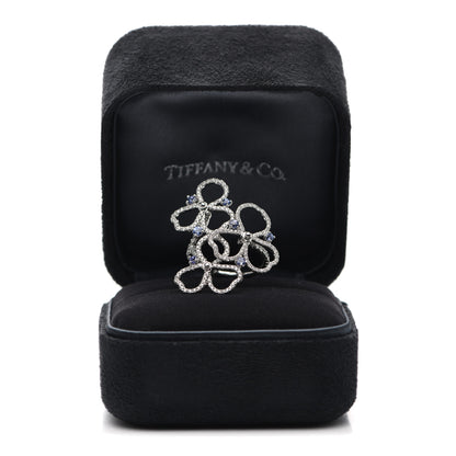 Tiffany Platinum Diamond Tanzanite Paper Flowers Open Cluster Ring 51 5.75 5 of 5