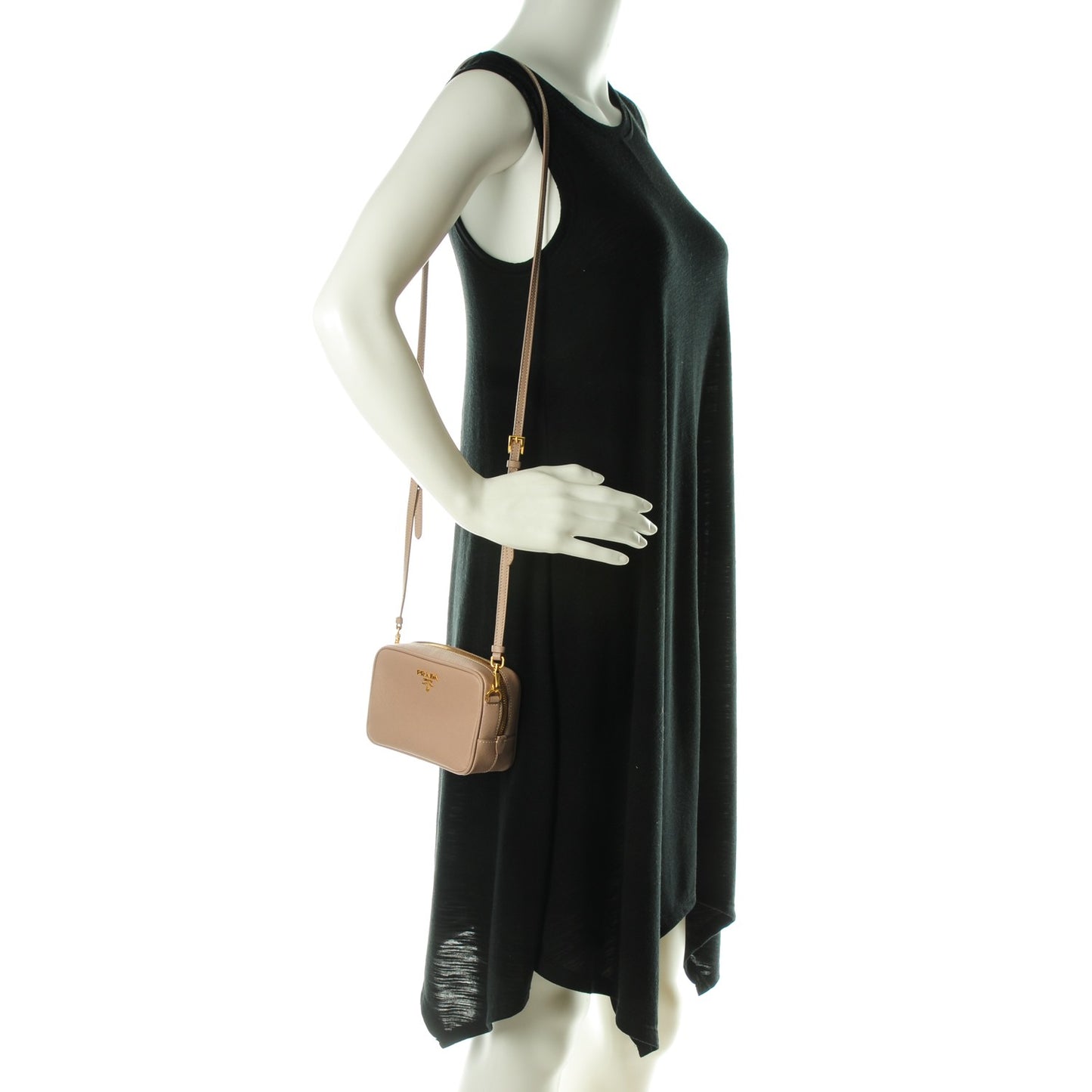 Saffiano Mini Camera Crossbody Cammeo