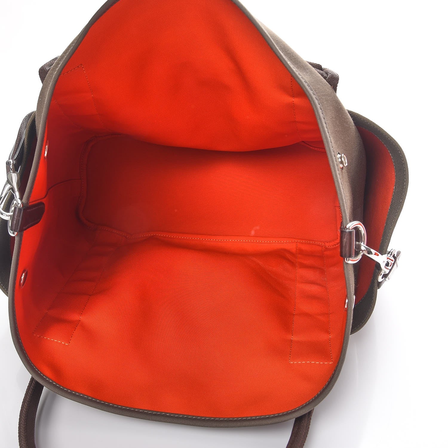 Hermes Toile Sac De Pansage Groom Kaki Feu 6 of 11