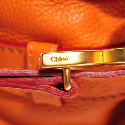 Chloe Grained Calfskin Medium Marcie Saddle Bag Orange 2 of 10