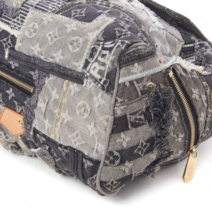 Louis Vuitton Denim Patchwork Speedy 30 Grey 5 of 9