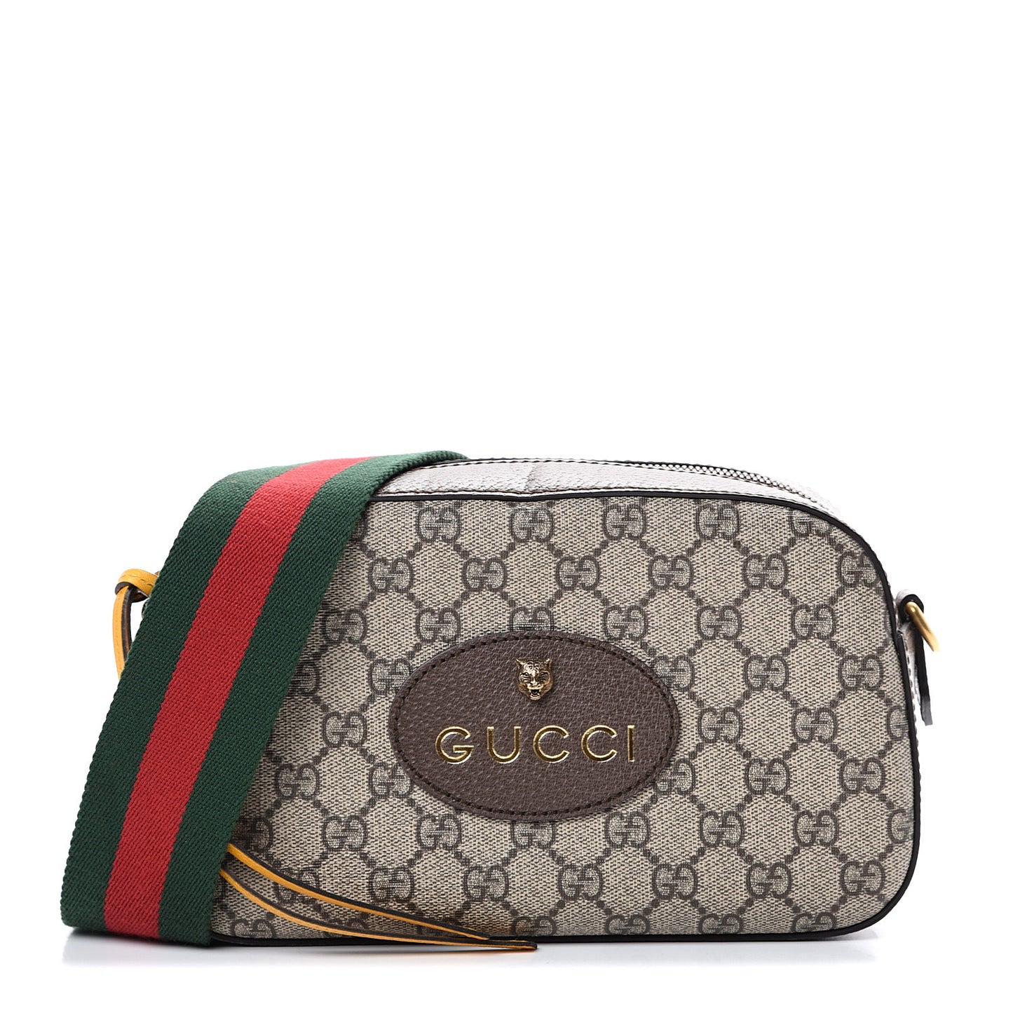 GG Supreme Monogram Web Neo Vintage Shoulder Bag Beige New Acero Crop