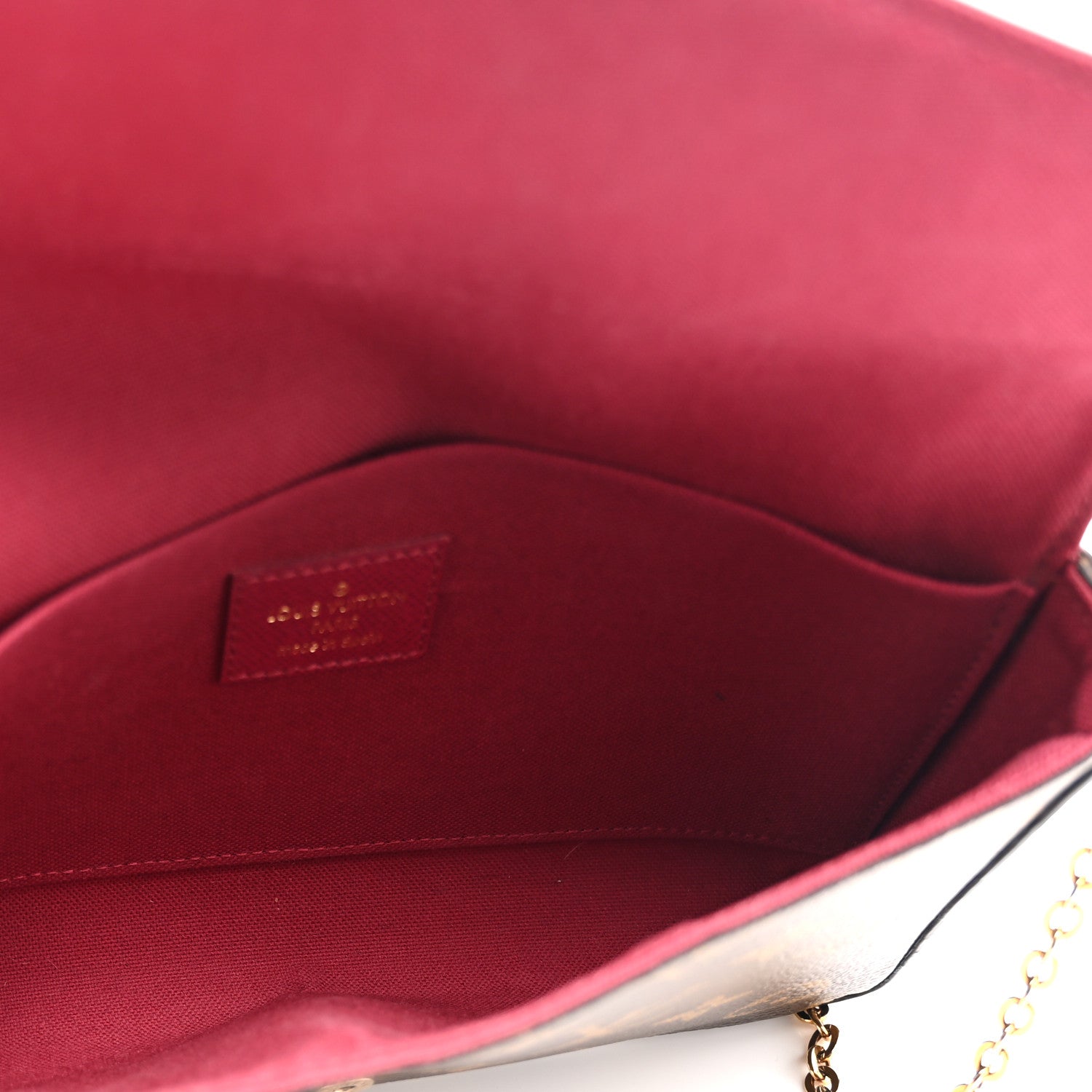Louis Vuitton Monogram Pochette Felicie Chain Wallet Fuchsia 6 of 11
