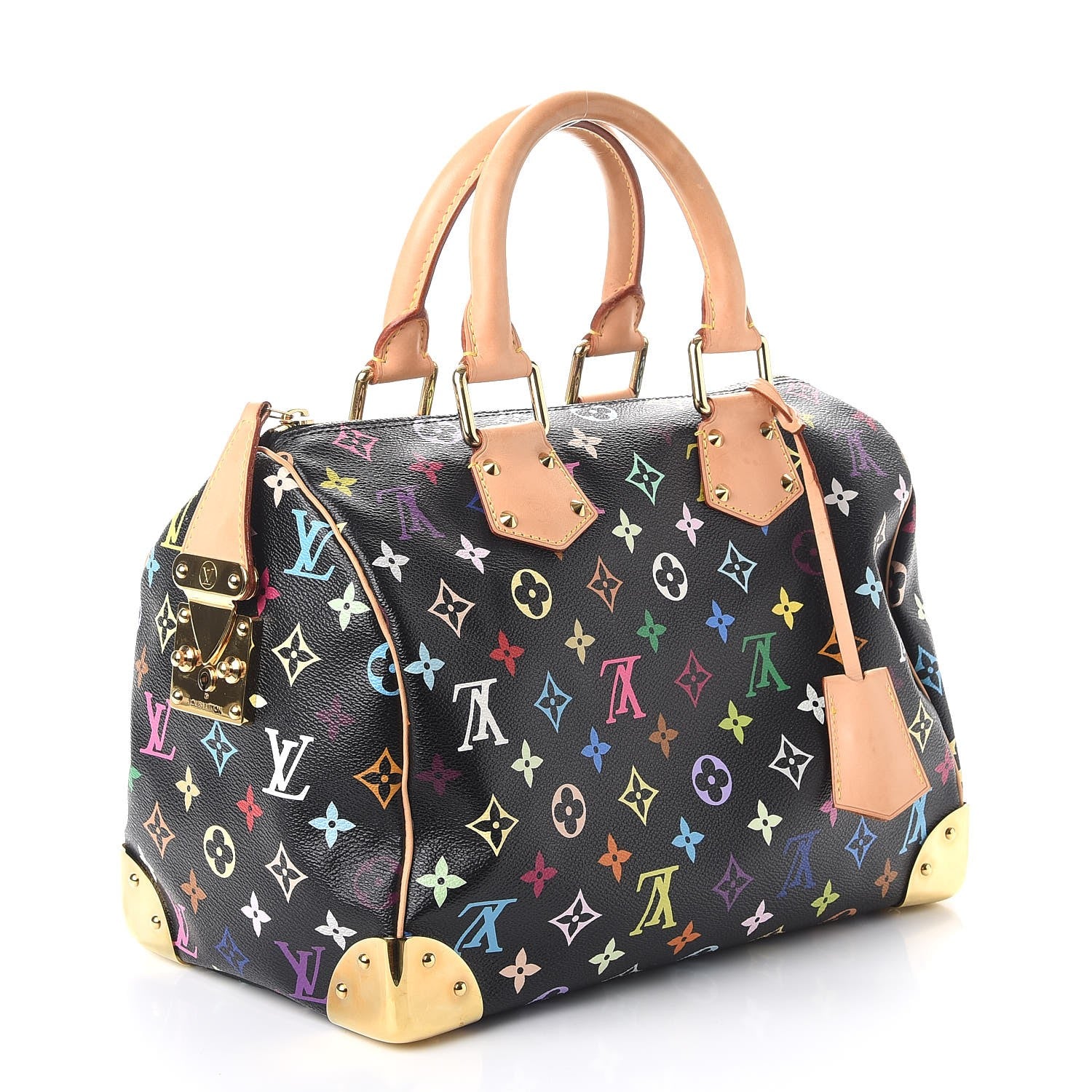 Louis Vuitton Monogram Multicolor Speedy 30 Black 3 of 9