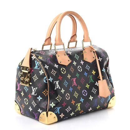 Louis Vuitton Monogram Multicolor Speedy 30 Black 3 of 9
