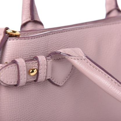 Burberry Grainy Calfskin House Check Small Banner Tote Pale Orchid 15 of 16