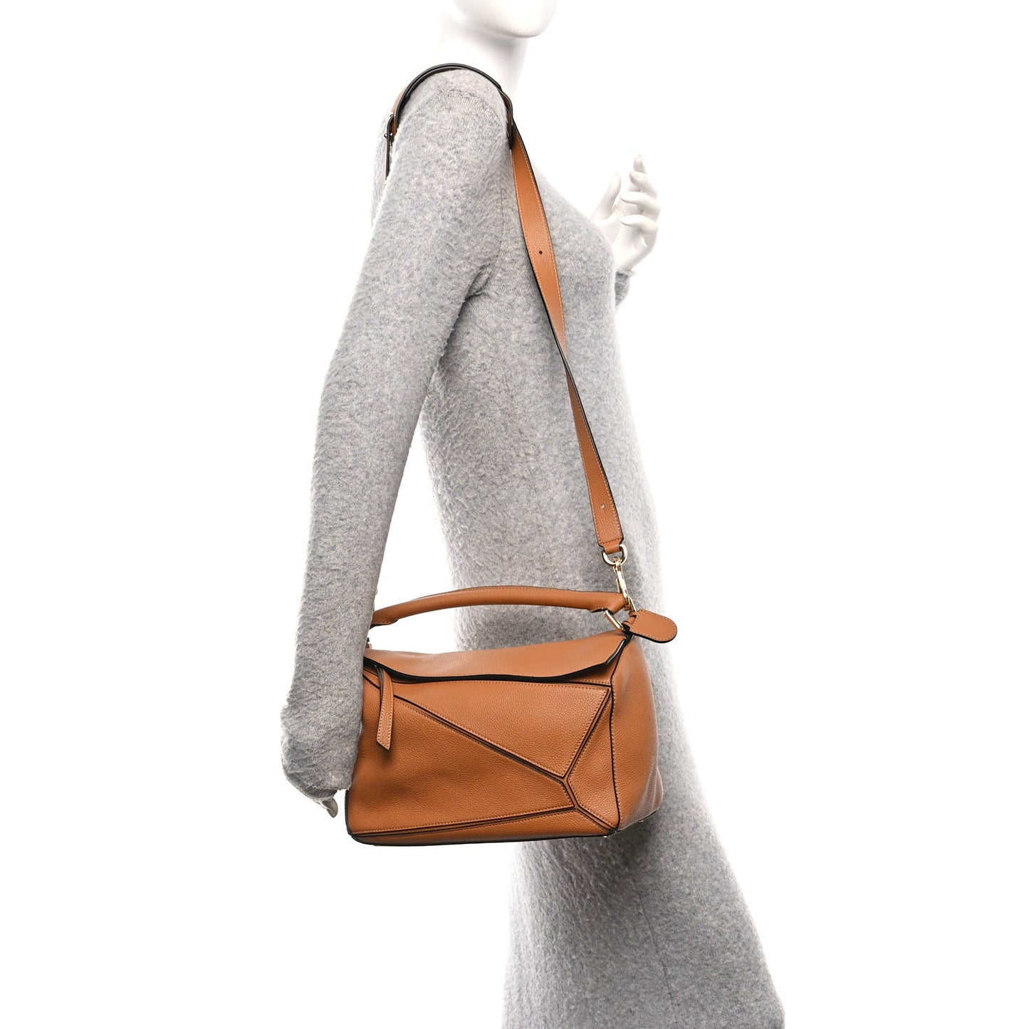 Calfskin Medium Puzzle Bag Tan