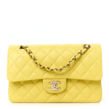 Chanel Caviar Quilted Small Double Flap Light Yellow 1 of 11