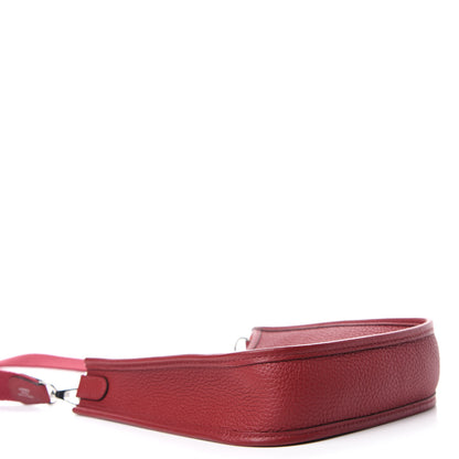Hermes Taurillon Clemence Evelyne TPM Rouge Grenat 4 of 11