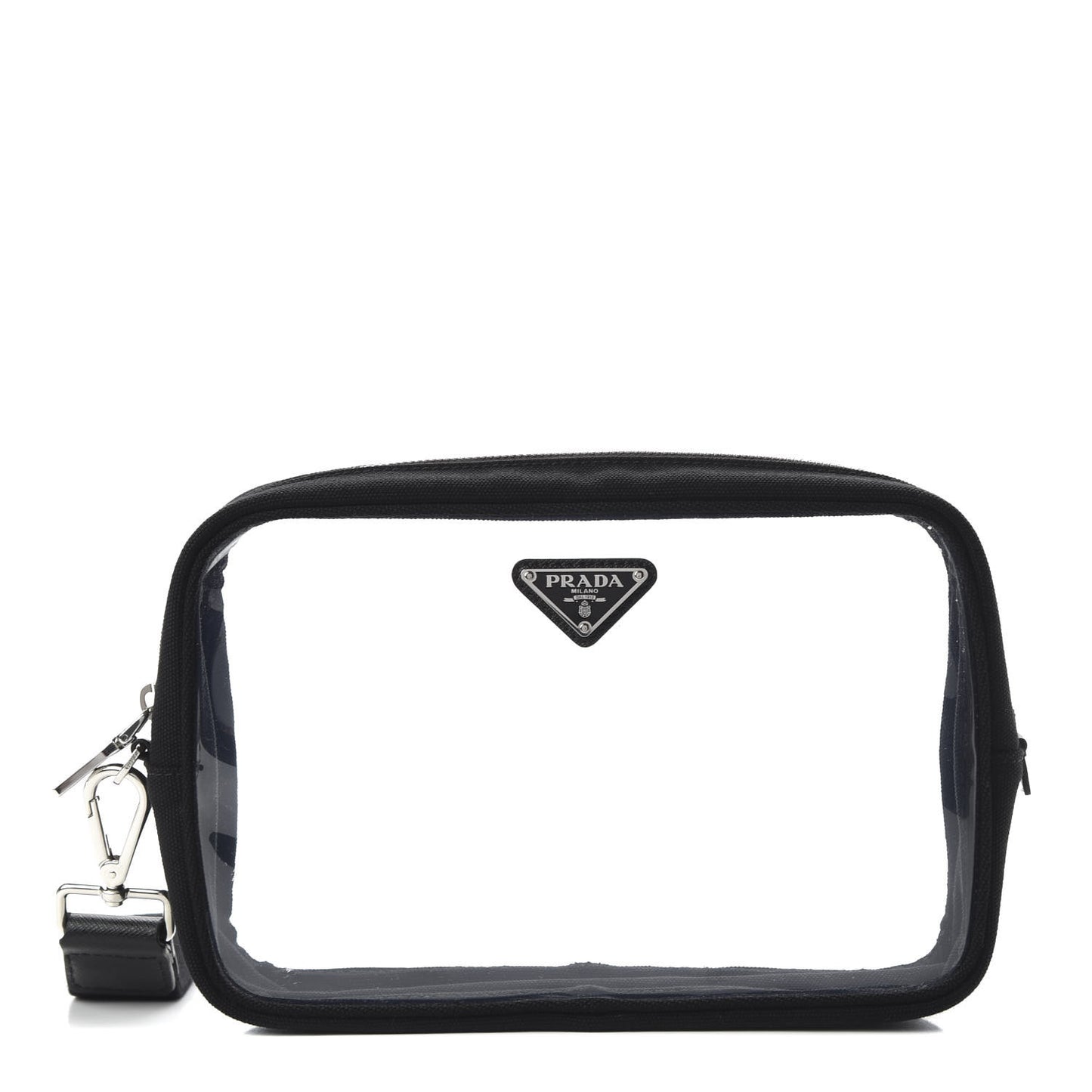 Canvas Plexiglass Wristlet Black