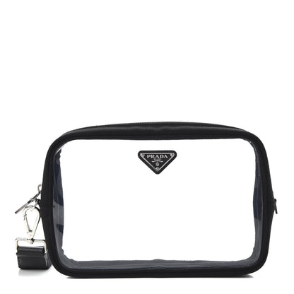 Prada Canvas Plexiglass Wristlet Black 1 of 7