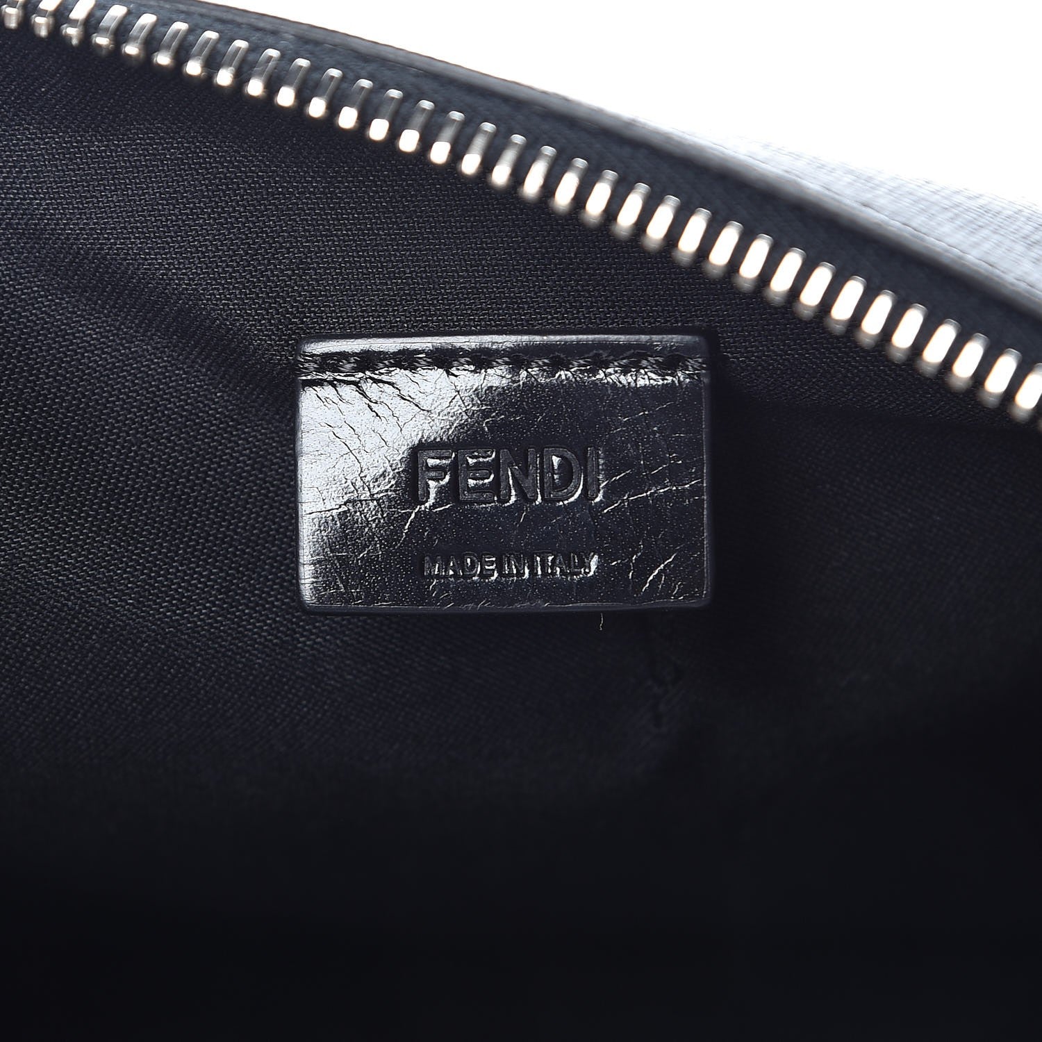 Fendi Vitello Elite Monster Eyes Studded Pouch Black 6 of 7
