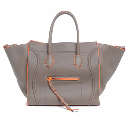 Celine Smooth Calfskin Large Phantom Luggage Grey Orange 3 of 9