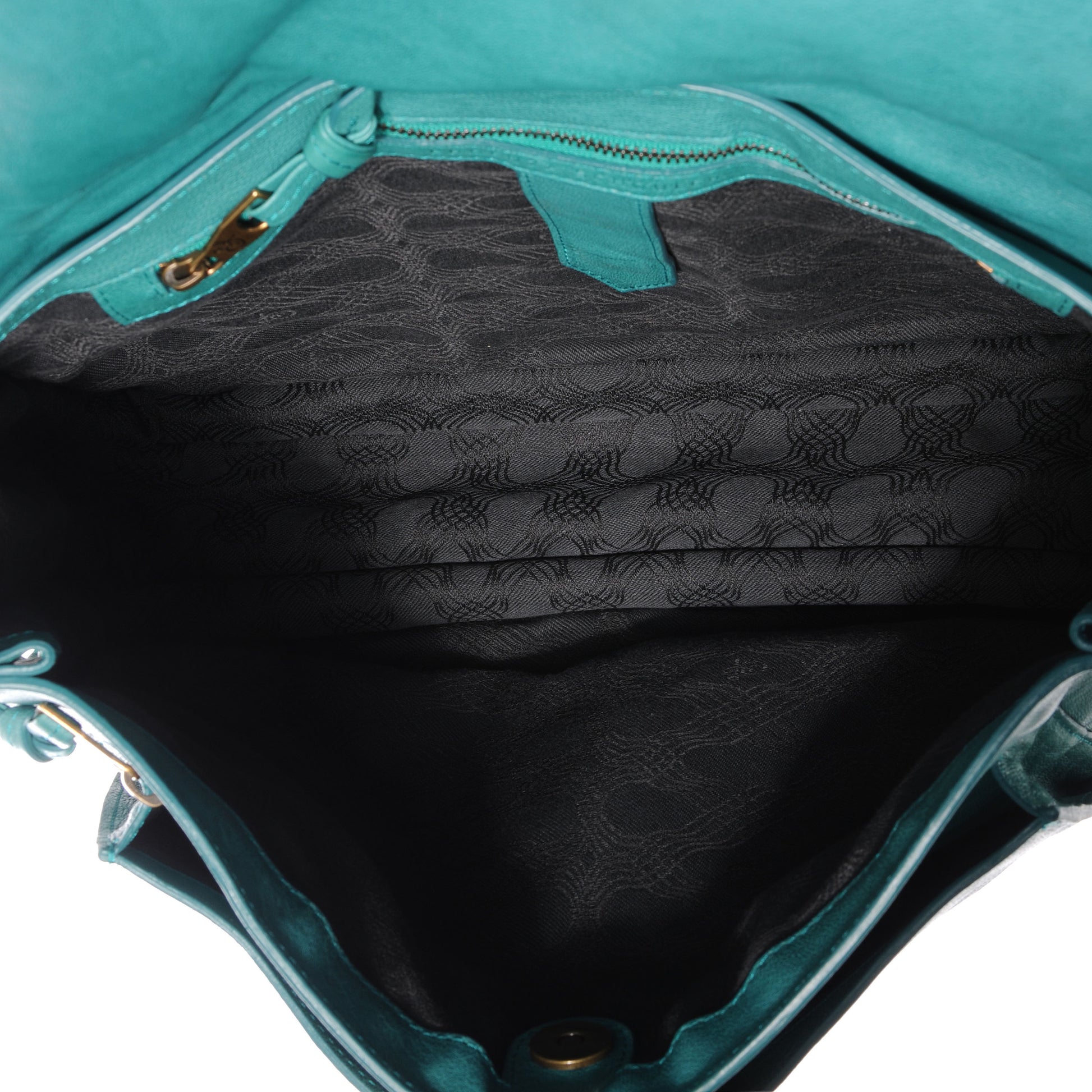Proenza Schouler Lambskin PS1 Large Satchel Teal 5 of 8