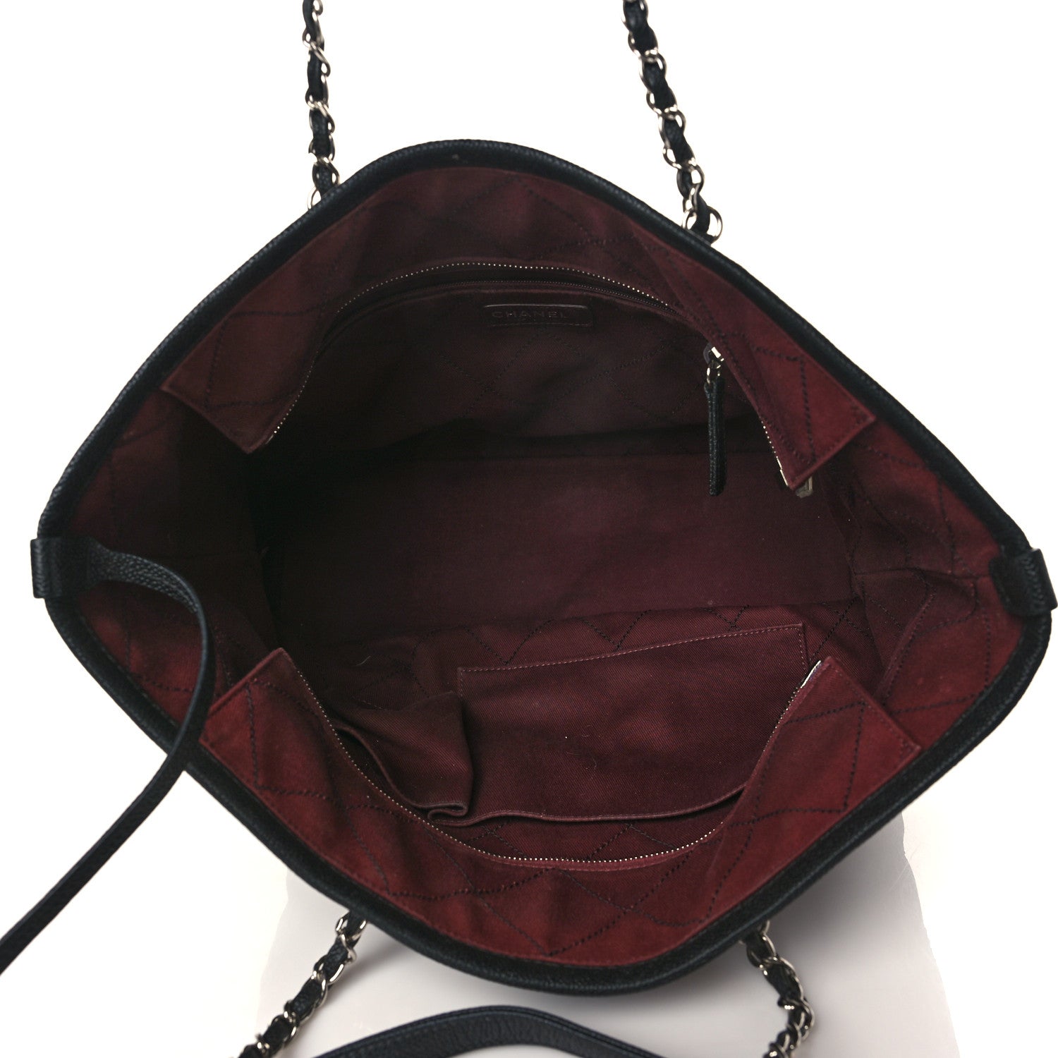 Chanel Grained Calfskin Quilted Small Daily Shopping Tote Black 5 of 8