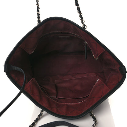Chanel Grained Calfskin Quilted Small Daily Shopping Tote Black 5 of 8