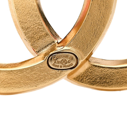 Chanel Baguette Crystal CC Brooch Gold Pink 4 of 5