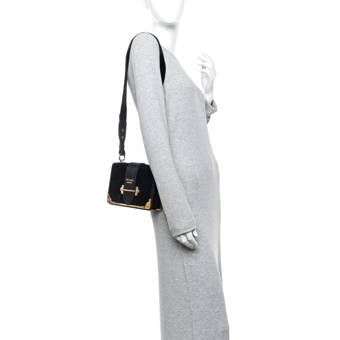 Velvet City Calfskin Cahier Bag Black