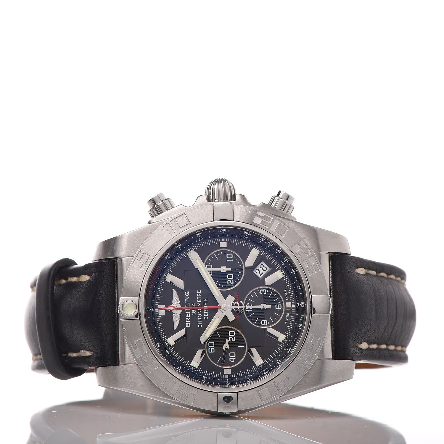 Breitling Stainless Steel Calfskin 44mm Chronomat 44 Flying Fish Automatic Watch Black AB011010 4 of 6